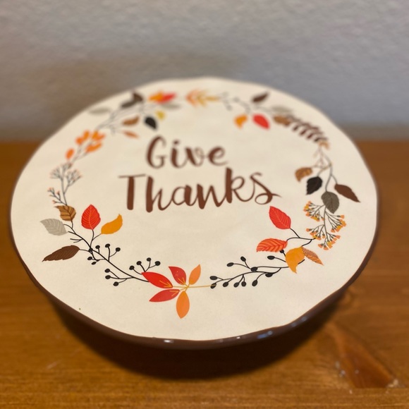 Fall Cake Stand, Give Thanks Cake Stand, Thanksgiving Cake Stand, Cake Stand - Picture 12 of 15